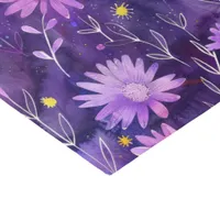 Purple Pink and Yellow Daisy Floral Pattern Tissue Paper