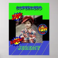 Personalized Superhero Poster for Little Boy