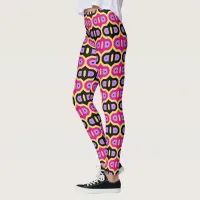 Colorful Modern Girly Trendy Geometric Pattern Leggings