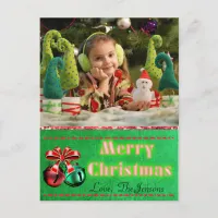 Jingle Bells  Christmas Postcard Personalized