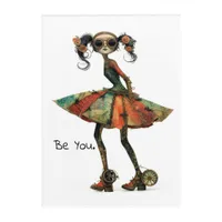 Girl in Quirky Dress - Be You. Acrylic Print