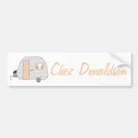 Retro Art Caravan Owner's Bumper Sticker