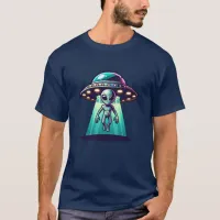 Ai Art with UFO Beaming up an Alien  T-Shirt