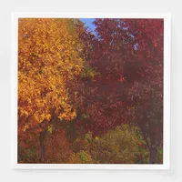 Autumn Leaves of Yellow and Purple, ZSSPG Paper Dinner Napkins