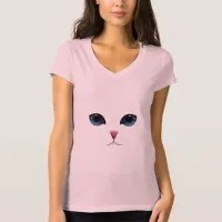 Cute Big Kitty Cat Costume Face Big Eyes T-Shirt