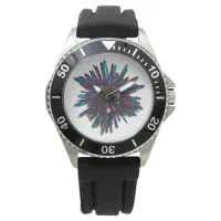 *~* Men's Crystal Sphere Metallic Blue Purple Watch