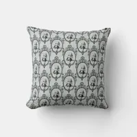 Vintage Alice With Flamingo Throw Pillow