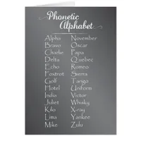 Phonetic Alphabet Trainee Cadet or Teacher Chalk