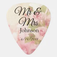 Mr & Mrs Guitar Pick Personalized Wedding Souvenie
