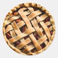 Peach Pie with a Fancy Crust Classic Round Sticker