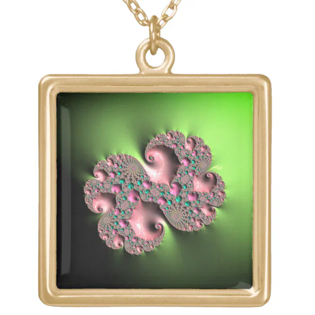 Fractal3 Gold Plated Necklace