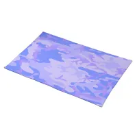 Camouflage Pastel Blue Abstract Pattern Cloth Placemat