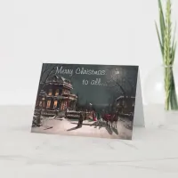 Merry Christmas to all Vintage Winter Scene Card