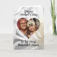 Personalized Heart Photo and Message for Mom Card