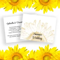 Sunflower Graphic Summer Wedding Announcement