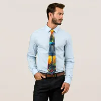 Abstract Art Disc Golf themed  Neck Tie