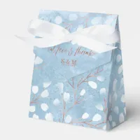 Watercolor Snowdrops Wedding Dusty Blue ID726 Favor Boxes