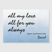 All My Love, Poetic Blue Ombre Magnetic Valentine