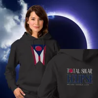 Ohio Total Solar Eclipse Customizable City Women's Hoodie