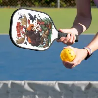 The Moose and the Hunting Hunter  Pickleball Paddle