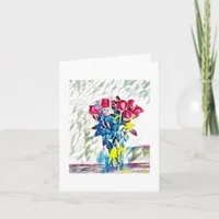 Blank Floral Note Card