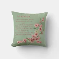 Cherry Blossoms in Pink for Mother Throw Pillow