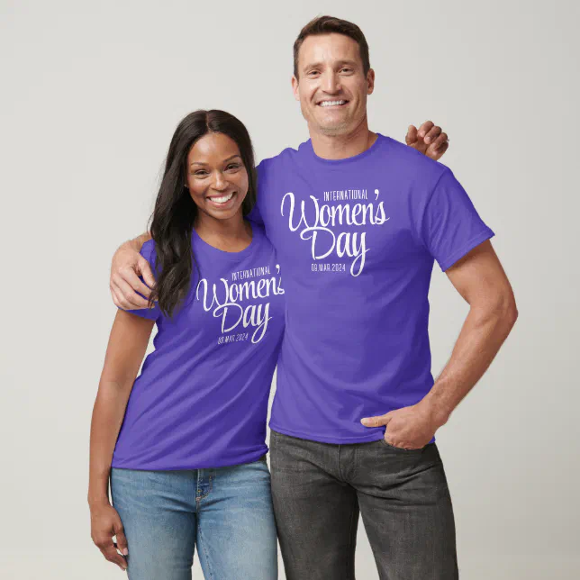 Purple Script International Women's Day March 8 T-Shirt