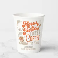 Witch Hocus Pocus Coffee To Focus Potion Halloween Paper Cups