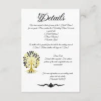 Golden Tree of Life Timeless Sophisticated Elegant Enclosure Card