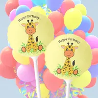 Cute funny baby giraffe for kids any age birthday  balloon