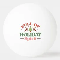 Holiday Spirit Retro Groovy Christmas Holidays Ping Pong Ball