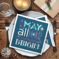 Bright Christmas Typography ID264 Napkins