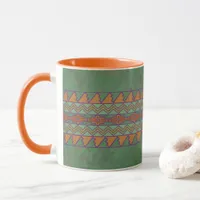 Southwest Sagebrush Green Geometric Design Mug