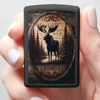 Moose Wood Sign Zippo Lighter