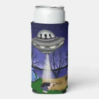 UFO Extraterrestrial Abduction Alien Seltzer Can Cooler