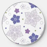 Purple & Green flower pattern Wireless Charger