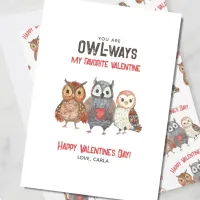 Cute Owl Friend Valentine's Day Holiday Card
