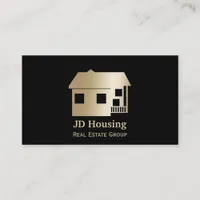 Mod black gold Classy Real estate  businesscards Business Card