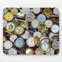 Steampunk Themed Pocket Watches, Gears, Clocks Mouse Pad