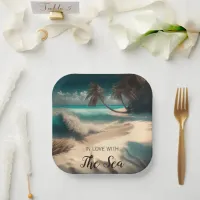 In Love with the Sea | Tropical Art Paper Plates