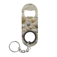 Seashells Coastal Beach Keychain Bottle Opener