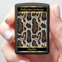 Beautifully displayed snake skin patterns zippo lighter