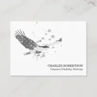 **  USA Flag  American Eagle Black White Simple Business Card