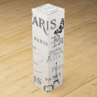 Vintage Paris Themed White Wedding Personalized Wine Gift Box