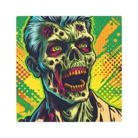 Spooky Zombie Halloween Party Metal Print