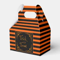 Halloween Pumpkin Orange and Black Trick or Favor Boxes