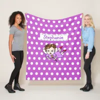 Purple polka Dot Fairy Blanket