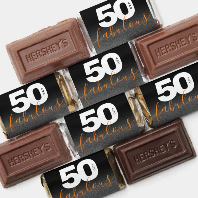 Modern Girly Orange 50 and Fabulous Hershey's Miniatures