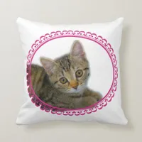 Little darling - cute kitty throw pillow