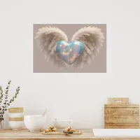 *~*~  Heart Angel Wings  AP78 Flash Opal Poster